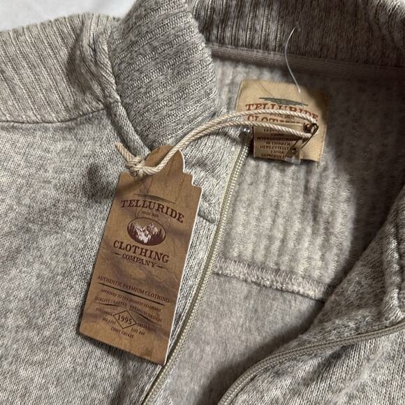 TELLURIDE CLOTHING COMPANY size large pullover 1/4 tan long sleeve sweatshirt - Picture 7 of 10